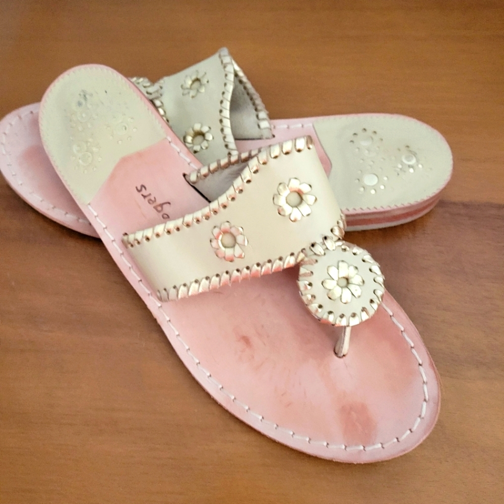 Jack Rogers Sandals Gold Sz 9